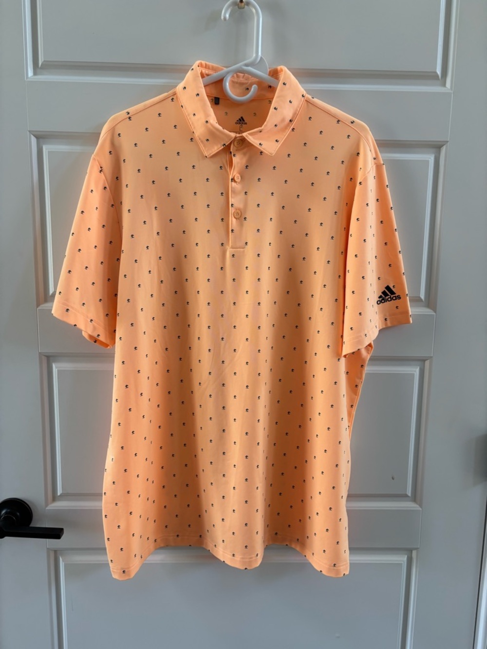 Adidas Primegreen Orange Golf Polo Shirt Men’s Large Performance Athletic Polo